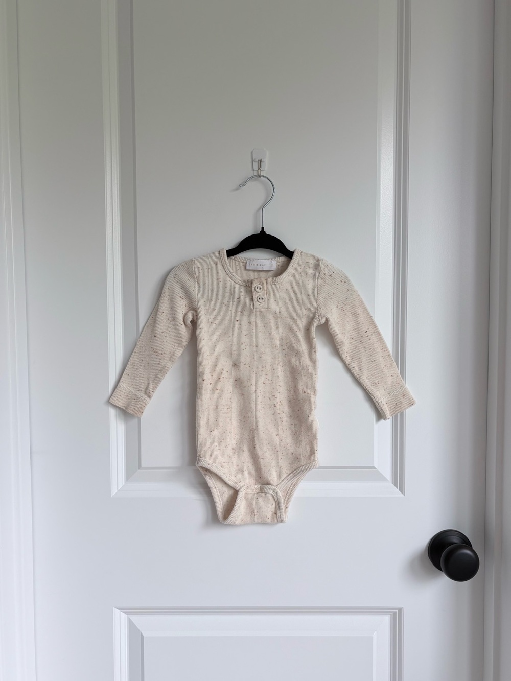 🍨Jamie Kay Cream Ribbed Flecked Neutral Long Sleeve Bodysuit